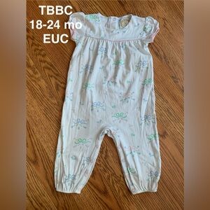 The Beaufort Bonnet Company (TBBC) Ribbon romper, 18-24 mo, EUC